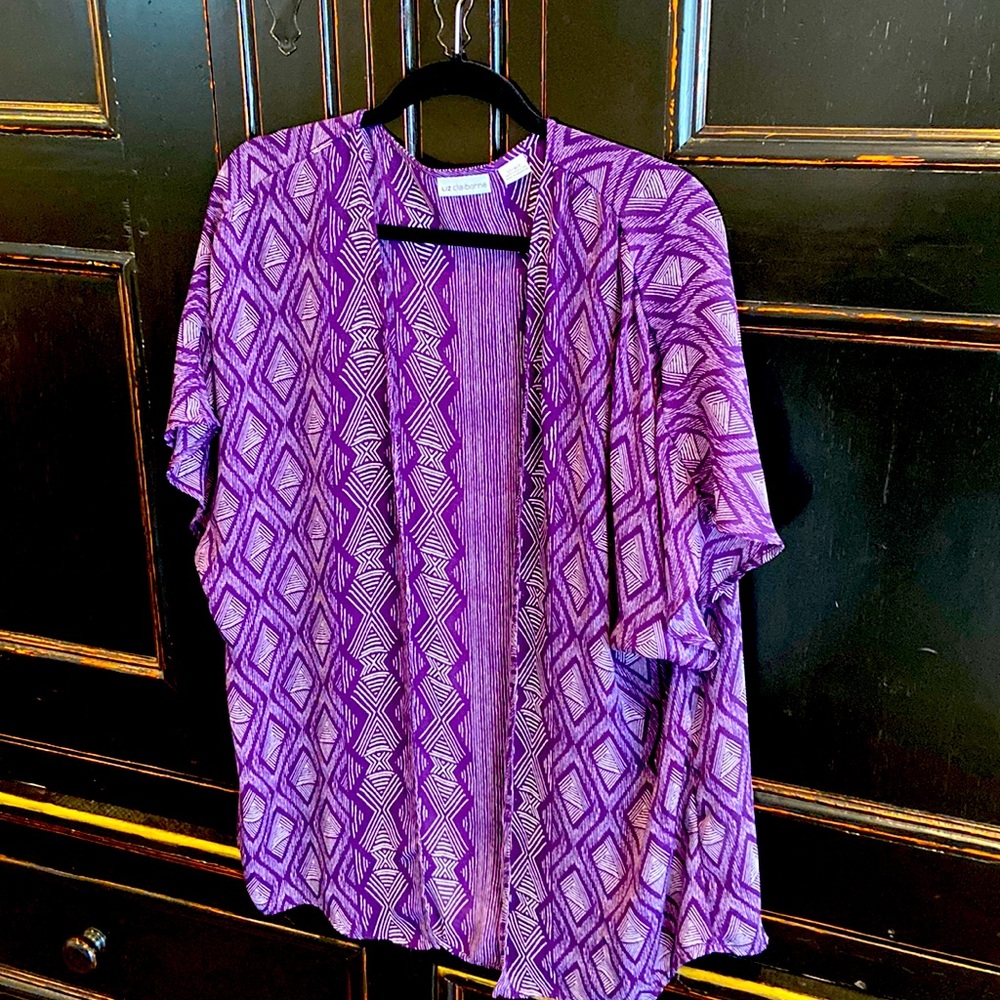 Purple and white kimono